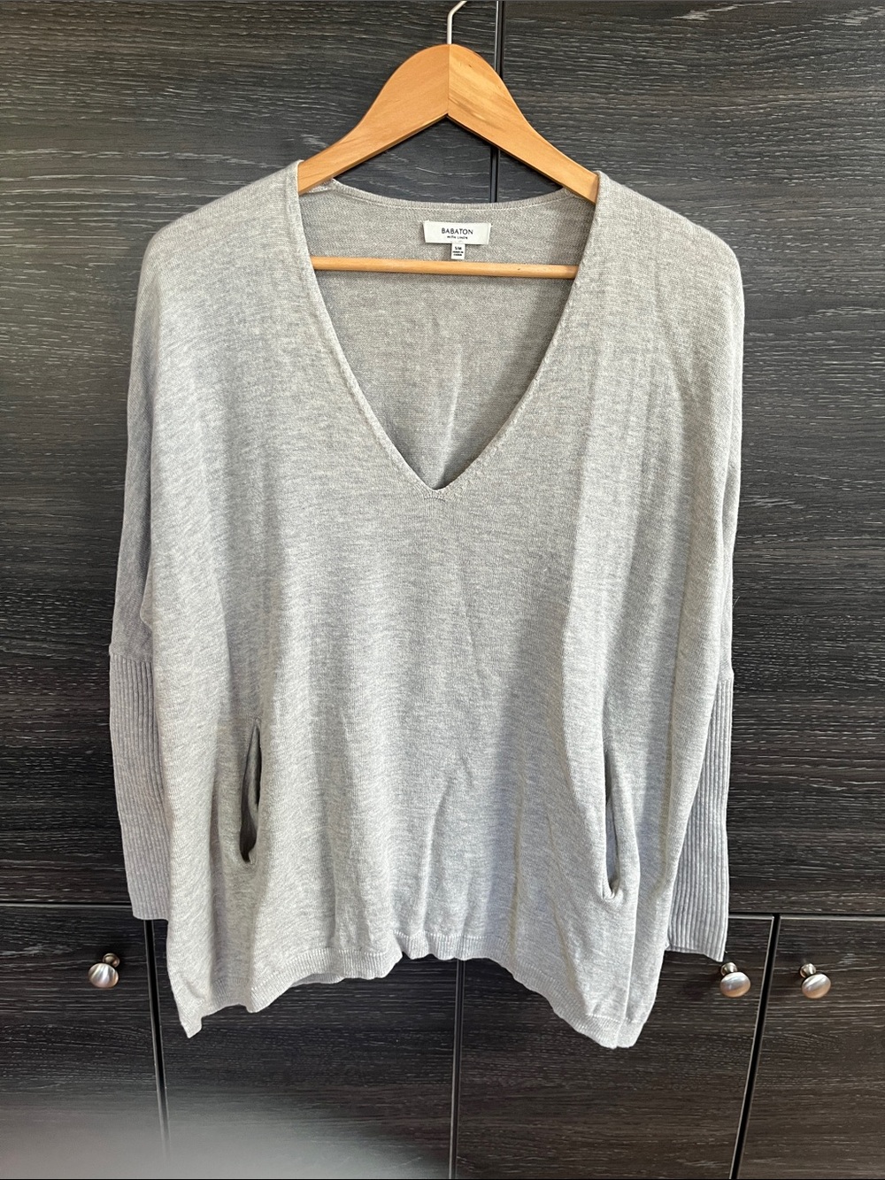 Babaton Linen Mix Oversized Sweater S/M